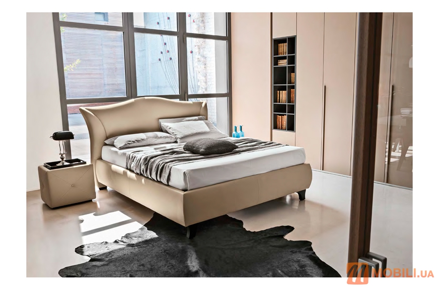 Ліжко двоспальне з підйомним механізмом в сучасному стилі MADDALENA