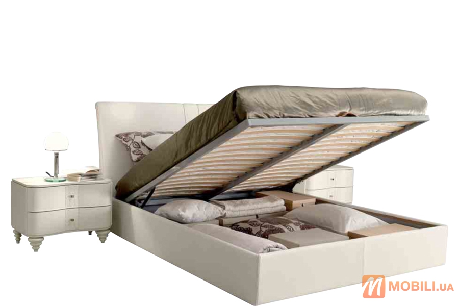 Ліжко з оббитим узголів'ям і ящиком для білизни VOGUE
