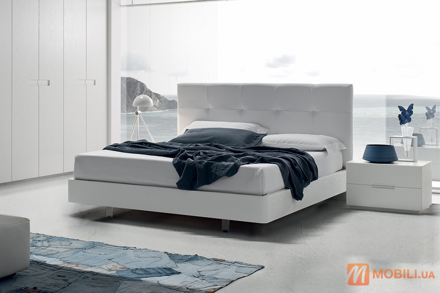 Ліжко в сучасному стилі в оббивці екошкіра DEDALO
