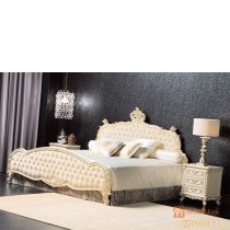 Двоспальне ліжко з панелями і підстібкою капітоне LARISSA