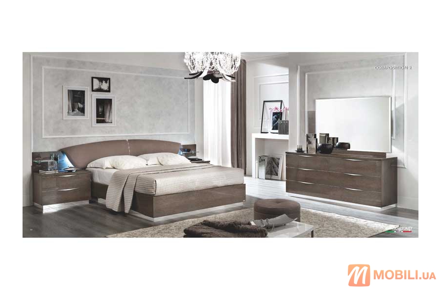Комплект меблів в спальню, сучасний стиль PLATINUM SILVER BIRCH