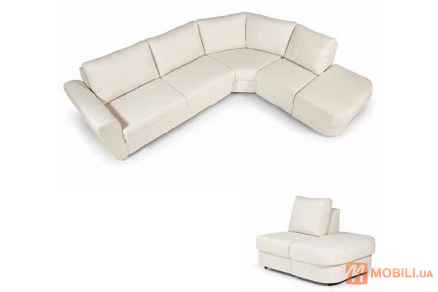 Модульний диван в тканинній оббивці, сучасний стиль PLAZA