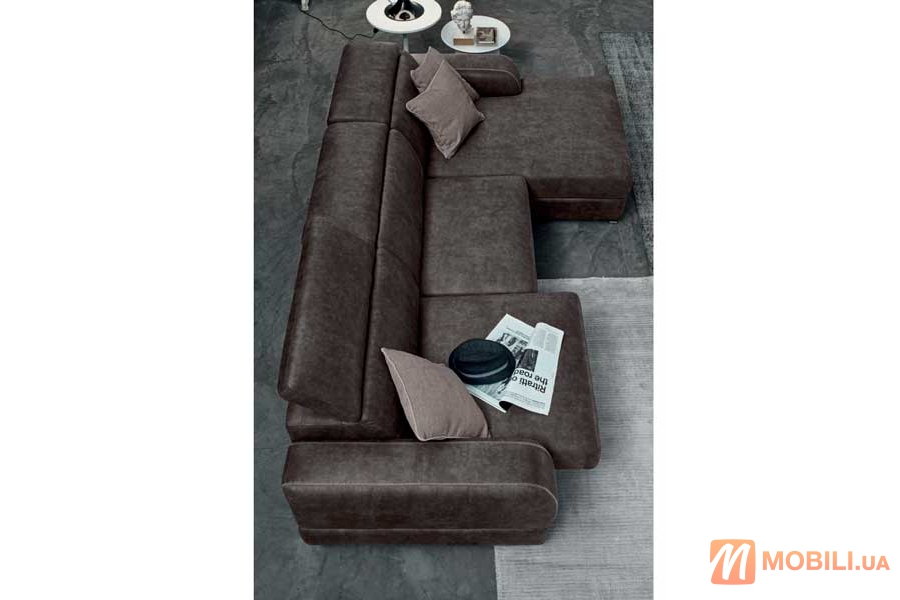 Модульний диван в сучасному стилі, оббивка шкіра GREGORY