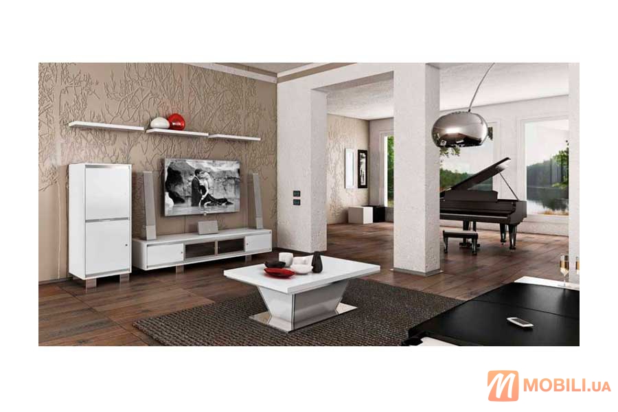 Комплект меблів у вітальню, сучасний стиль CAPRICE WHITE